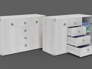 chest of drawers furniture indiana 6 3D 模型