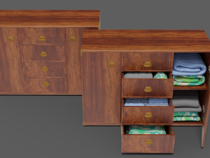 chest of drawers furniture indiana 6 3D 模型