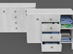 chest of drawers furniture indiana 6 3D 模型