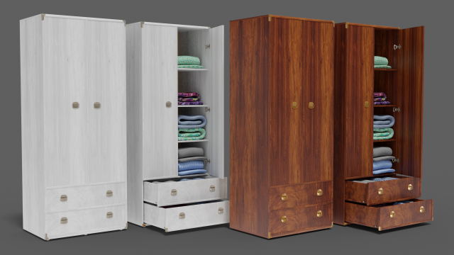 cupboard collection furniture indiana 6-wings 3D Model .c4d .max .obj .3ds .fbx .stl .blend 