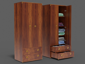 cupboard collection furniture indiana 6-wings 3D Model