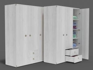 cupboard collection indiana 6-wings Modelo 3D