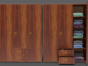 cupboard collection indiana 6-wings Modelo 3D