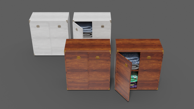 buffet collection indiana 2-wing 3D Model .c4d .max .obj .3ds .fbx .stl .blend 