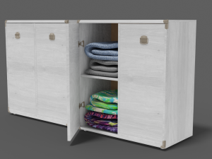 buffet collection indiana 2-wing 3D Model