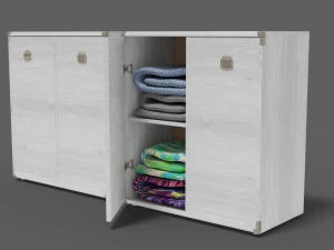 buffet collection indiana 2-wing 3D Model
