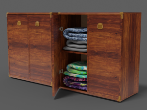 buffet collection indiana 2-wing 3D Model