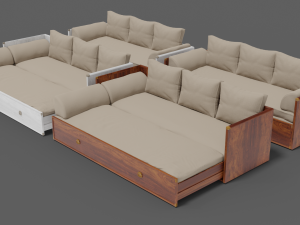 sofa collection indiana 3D Model
