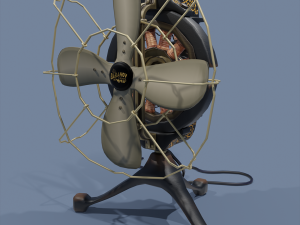 techno steampunk fan concept 3D Model