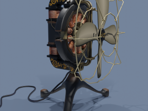 techno steampunk fan concept 3D 모델