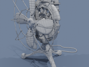 techno steampunk fan concept 3D 모델