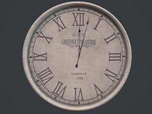 greenwich concrete wall clock 3D Model