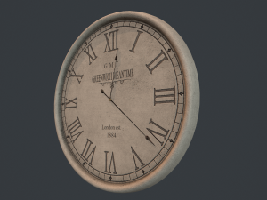 greenwich concrete wall clock 3D Model