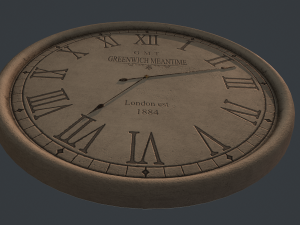 greenwich concrete wall clock 3D Model