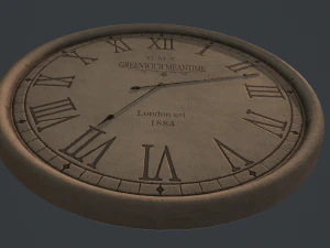 greenwich concrete wall clock 3D Model