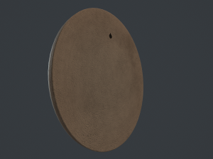 greenwich concrete wall clock 3D Model