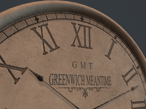 greenwich concrete wall clock 3D Model