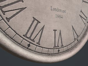 greenwich concrete wall clock 3D Model