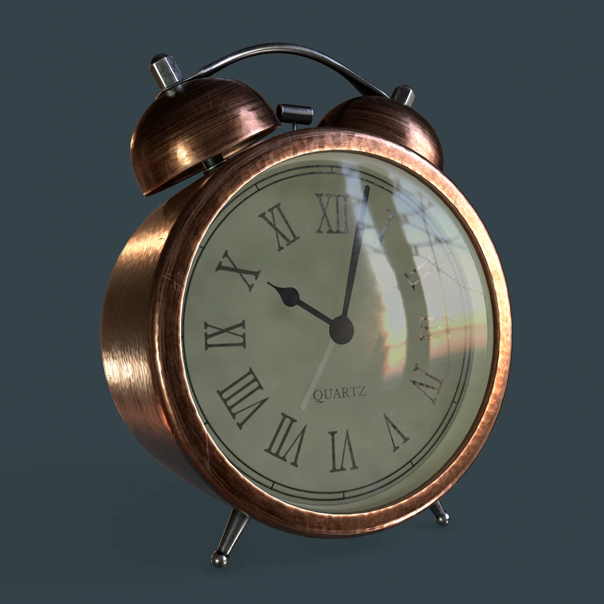 animated vintage alarm clock 3D Model .c4d .max .obj .3ds .fbx .stl .blend