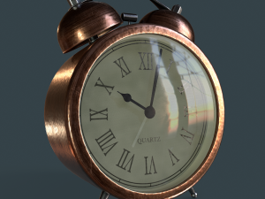 animated vintage alarm clock 3D-Modell