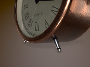 animated vintage alarm clock 3D Model