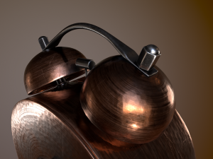 animated vintage alarm clock 3D Model