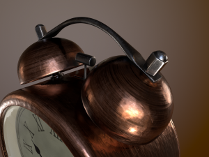 animated vintage alarm clock 3D Model