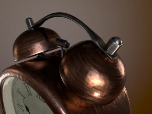 animated vintage alarm clock 3D Model
