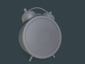 animated vintage alarm clock 3D Model