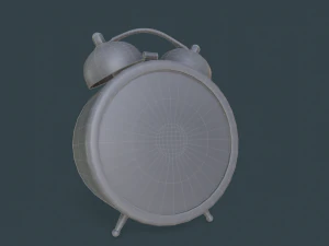 animated vintage alarm clock 3D Model