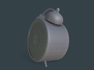 animated vintage alarm clock 3D Model