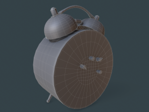 animated vintage alarm clock 3D Model