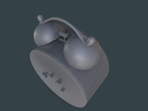 animated vintage alarm clock 3D Model
