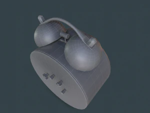 animated vintage alarm clock 3D Model