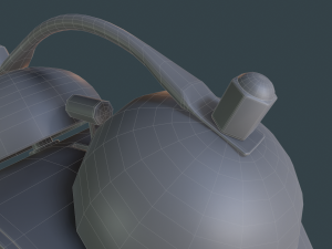 animated vintage alarm clock 3D Model