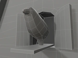 cuco contempor&acirc;neo animado Modelo 3D