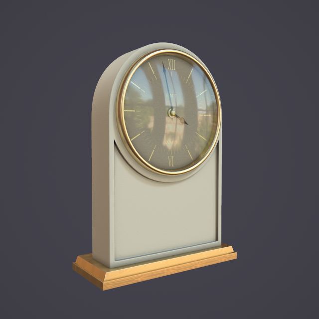 animated mantle clock Model 3D .c4d .max .obj .3ds .fbx .stl .blend 