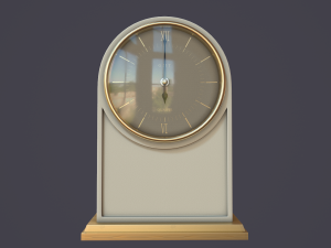 animated mantle clock Model 3D