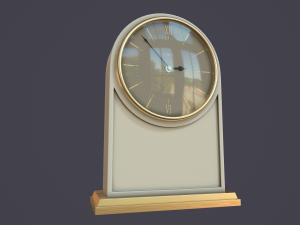 animated mantle clock Model 3D