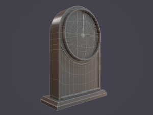 animated mantle clock Model 3D