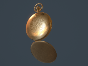 gold pocket watch 3D-Modell