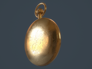 gold pocket watch 3D-Modell
