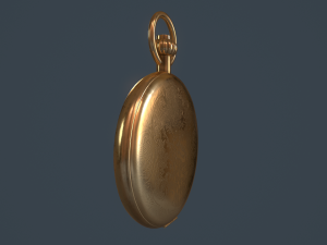 gold pocket watch 3D-Modell