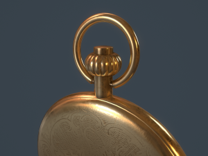 gold pocket watch 3D-Modell