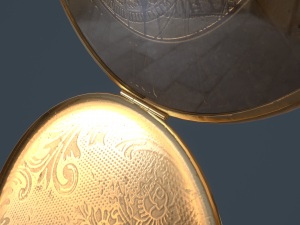 gold pocket watch 3D-Modell