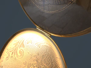 reloj de bolsillo de oro Modelo 3D