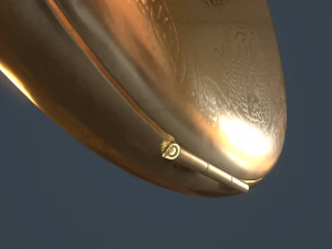 reloj de bolsillo de oro Modelo 3D