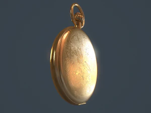 reloj de bolsillo de oro Modelo 3D