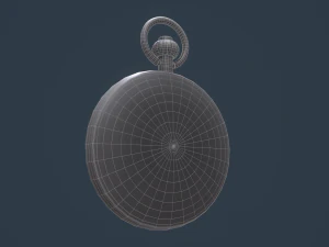reloj de bolsillo de oro Modelo 3D