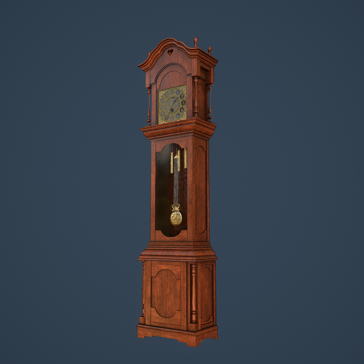 rigged grandfather clock 3D Model in Decoration 3DExport